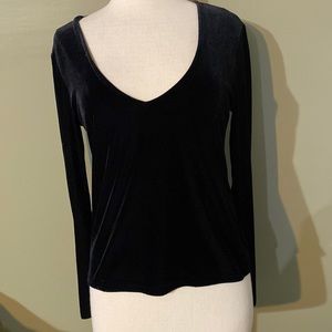 Black velour top